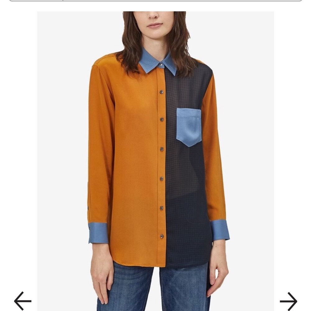 Quirky Chic NWT Equipment Elsee Patchwork Silk blouse